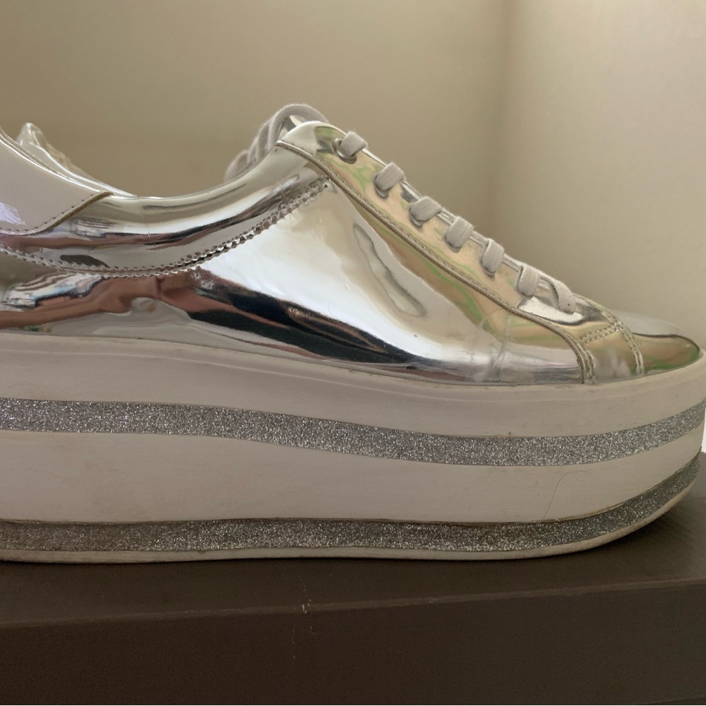 Call It Spring Silver Platform Sneakers